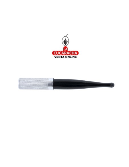 denicotea-Boquilla cigarrillo expulsora, modelo largo 100mm, color cromado.