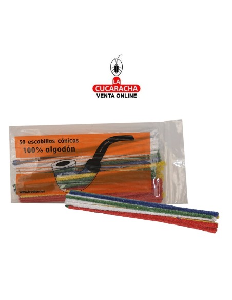 Bolsa 50 escobillas limpiapipas colores.