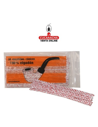 Bolsa 50 escobillas limpiapipas abrasivas CONICAS BLANCAS.