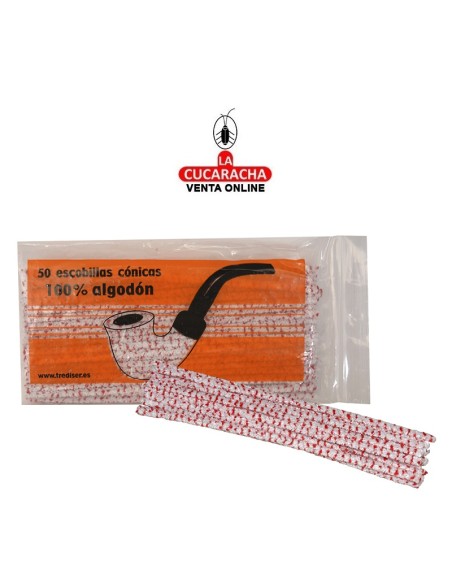 Bolsa 50 escobillas limpiapipas abrasivas CONICAS BLANCAS.