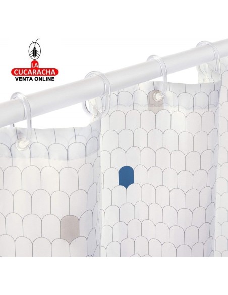 rayen-CORTINA BAÑO POLIESTER BLANCA 2348.