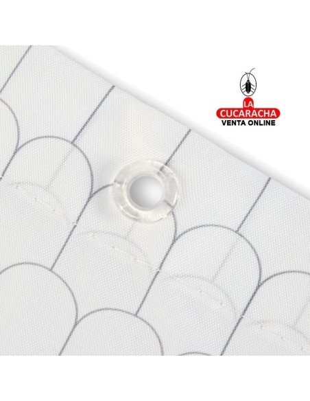 rayen-CORTINA BAÑO POLIESTER BLANCA 2348.