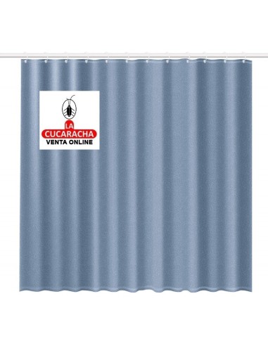 rayen-CORTINA BAÑO POLIESTER AZUL 2308.
