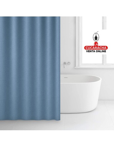 rayen-CORTINA BAÑO POLIESTER AZUL 2308.