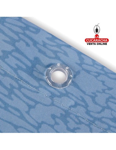 rayen-CORTINA BAÑO POLIESTER AZUL 2308.