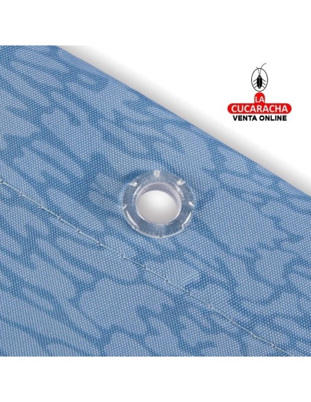 rayen-CORTINA BAÑO POLIESTER AZUL 2308.