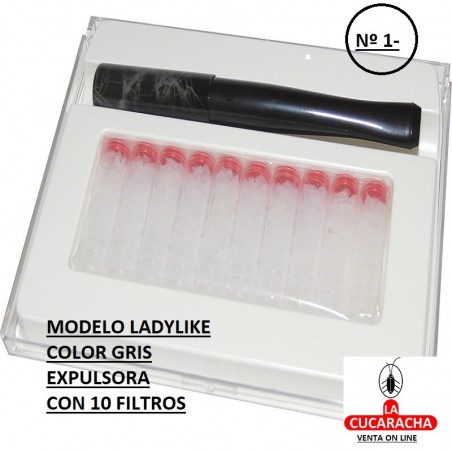 BOQUILLA DENICOTEA CIGARRILLOS SERIE LADYLIKE gris