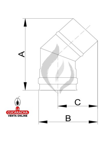 exojo-CODO ESTUFA VITRIFICADO PELLET...