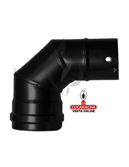 EXOJO-CODO ESTUFA VITRIFICADO PELLET 80MM. 90º.