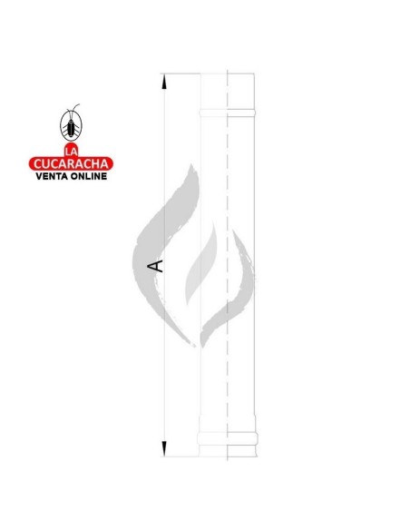 EXOJO-TUBO ESTUFA VITRIFICADO PELLET 80MM.