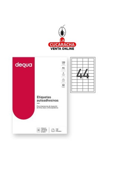 DEQUA-ETIQUETA Fotocopiadora 040271- 48,5x25,4 caja 100 hojas.