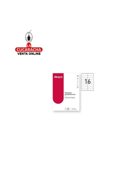 DEQUA-ETIQUETA Fotocopiadora 040278- 105x35 caja 100 hojas.