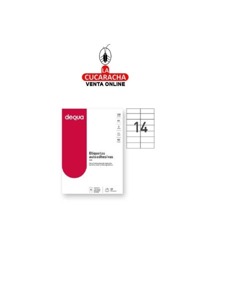 DEQUA-ETIQUETA Fotocopiadora 040282- 105x42,4 caja 100 hojas.