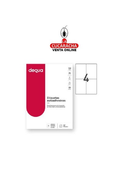 DEQUA-ETIQUETA Fotocopiadora 040284- 105x148 caja 100 hojas.