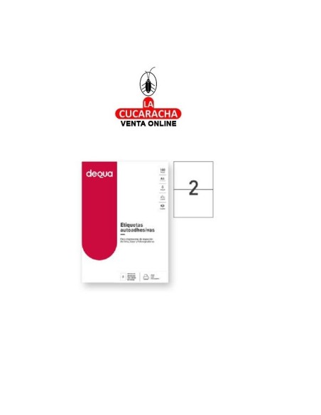 DEQUA-ETIQUETA Fotocopiadora 040285- 210x148 caja 100 hojas.