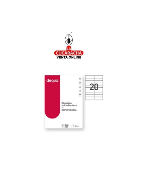 DEQUA-ETIQUETA Fotocopiadora 040279- 105x29 caja 100 hojas.