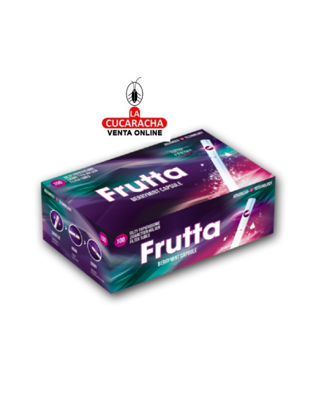 mct-Caja 100 Tubos cigarrillo vacios CAPSULA MORA - MENTA.