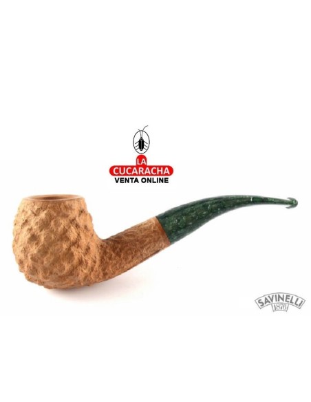 savinelli-Pipa italiana PIÑA DE PINO 626 Bent Apple tallada.