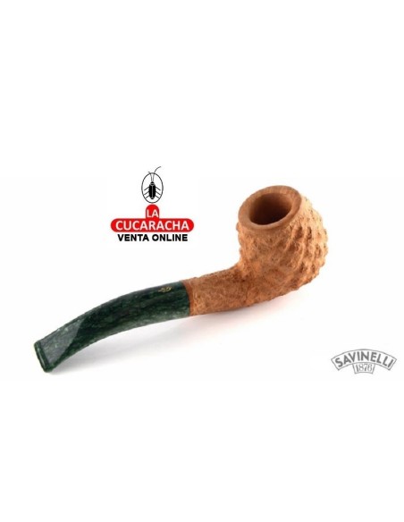 savinelli-Pipa italiana PIÑA DE PINO 626 Bent Apple tallada.