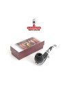 savinelli-Pipa italiana PULCINELLA RUSTICATA 645 KS Bent Billiard Brandy rustica.