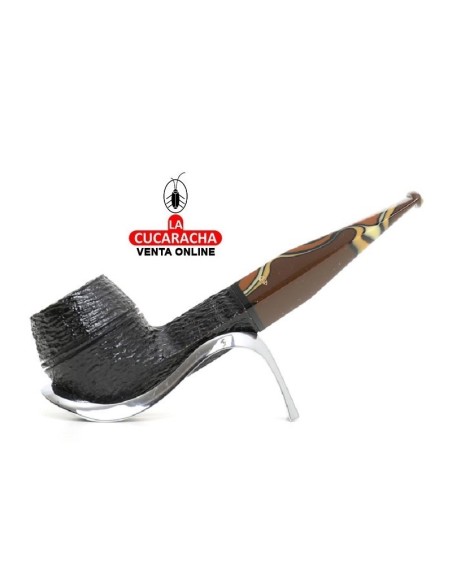 savinelli-Pipa italiana PALOMA RUSTICATA 510 KS Bulldog rustica.