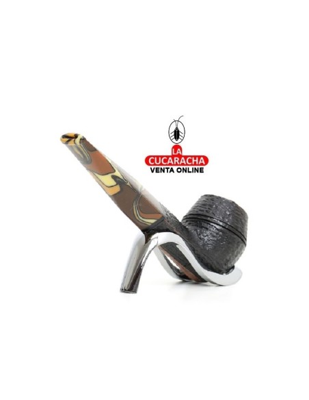 savinelli-Pipa italiana PALOMA RUSTICATA 510 KS Bulldog rustica.