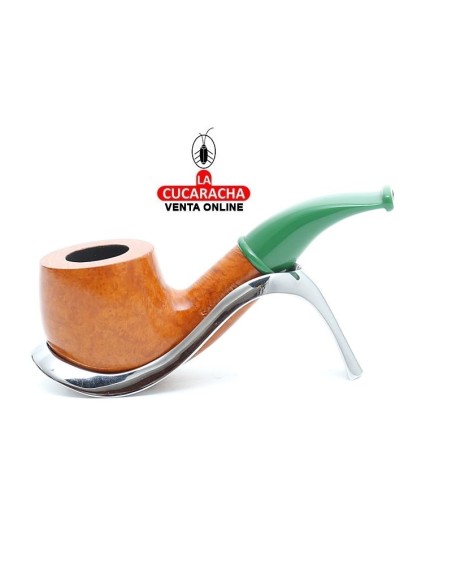 savinelli-Pipa italiana MINI LISCIA 601 VERDE Bent Billiard lisa.