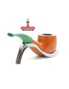 savinelli-Pipa italiana MINI LISCIA 601 VERDE Bent Billiard lisa.