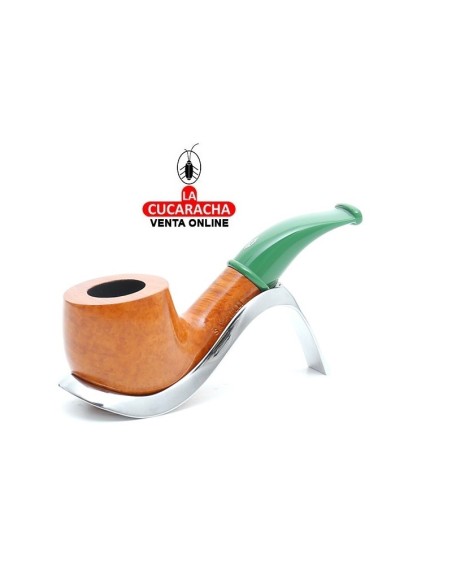 savinelli-Pipa italiana MINI LISCIA 601 VERDE Bent Billiard lisa.