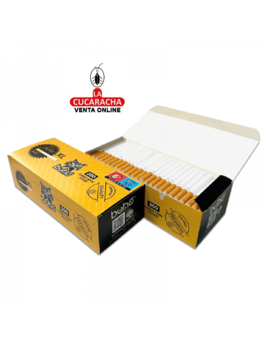 Caja 200 tubos cigarrillo vacios BUHO xlong.
