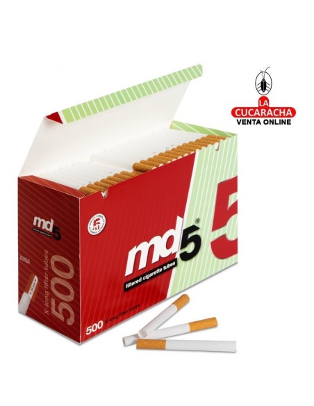 md5-Caja 500 Tubos cigarrillo vacios Filtro Largo.