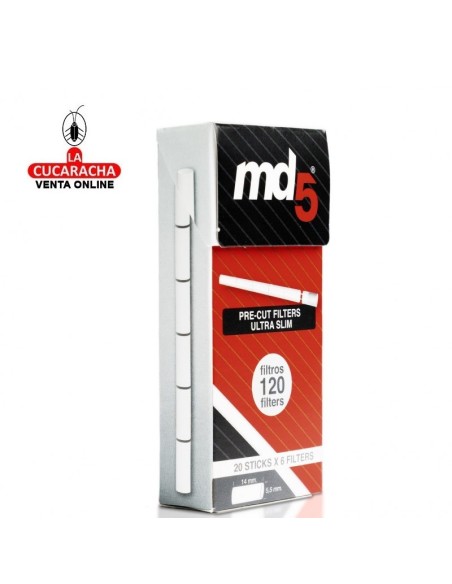 md5-Cajita 120 Filtros liar precortados 5.5mm ultra slim.