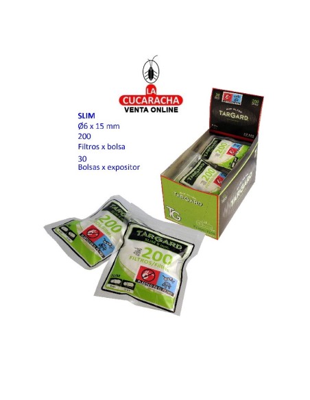 targard-Bolsa 200 Filtros liar 6mm.