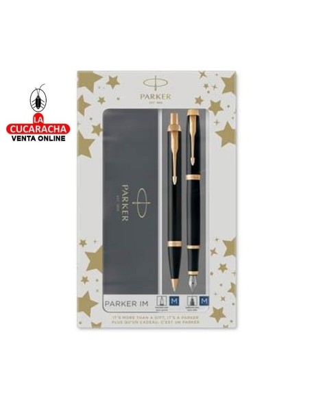 PARKER-Juego duo IM Laca negro GT boligrafo + pluma negro 2093216.