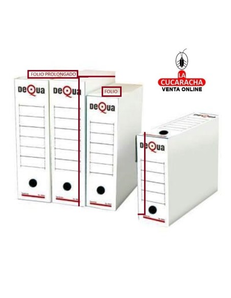 DEQUA-Archivador Definitivo folio Prolongado. Caja 50.