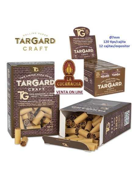 Caja 120 filtros TARGARD carton liar tips CRAFT®.