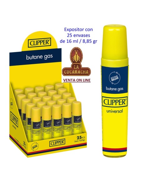 CLIPPER-Pack 25-Botella Gas Recarga encendedores 16ml.