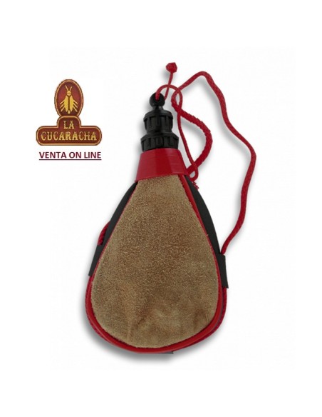 Bota recta de serraje para 1 litro de vino