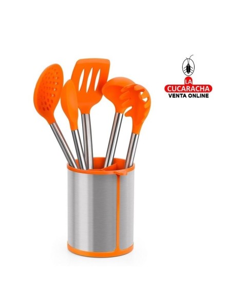 BRA-CONJUNTO UTENSILIOS COCINA EFFICIENT CON BOTE GIRATORIO.