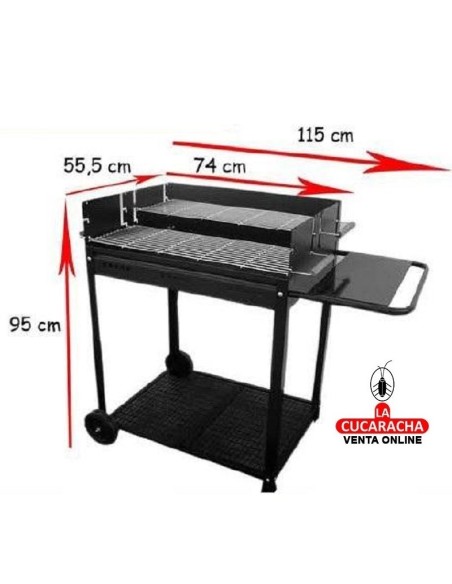 IMOR-BARBACOA XL DOBLE "P" PARRILLAS CROMADAS 74X55.