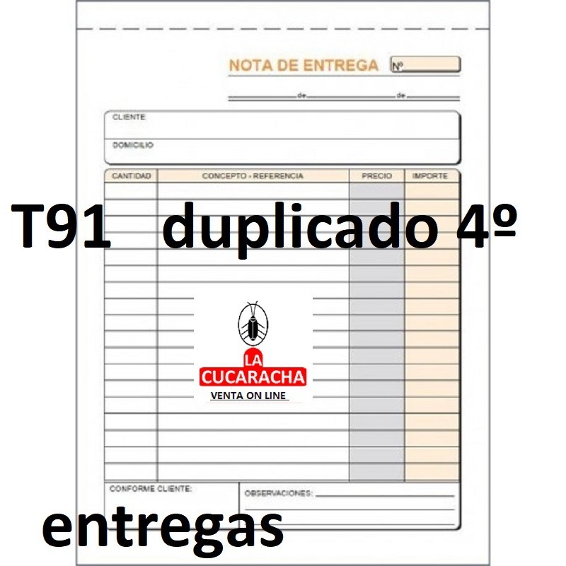TALONARIOS NOTA DE ENTREGAS. VARIOS MODELOS
