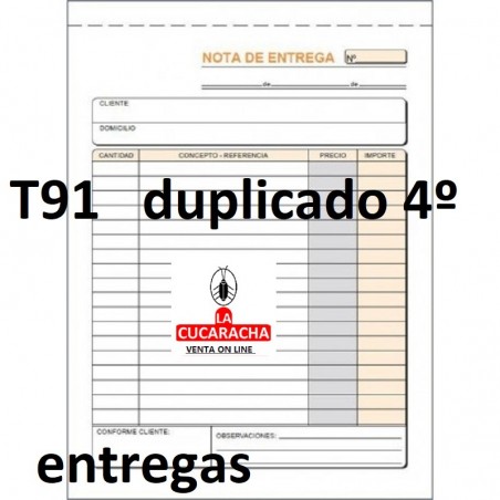 TALONARIOS NOTA DE ENTREGAS. VARIOS MODELOS