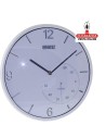 RELOJ PARED REDONDO BLANCO CON TEMPERATURA.