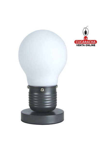 LAMPARA FORMA BOMBILLA GRIS 40-1L-005.