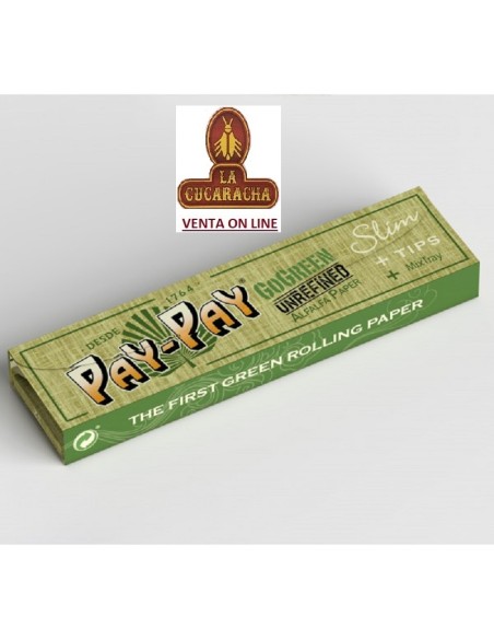 PAY PAY-32 PAPEL LIAR GOGREEN SLIM + 32 TIPS + MIXTRAY.