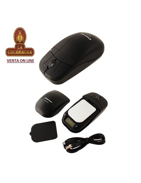 Báscula digital de precisión negra «Mouse» 0,01 a 100 grs.