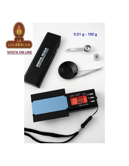 Báscula digital de bolsillo negra 0,01 A 100 grs.