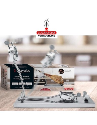 3 CLAVELES-JAMONERO A/INOX PLEGABLE...