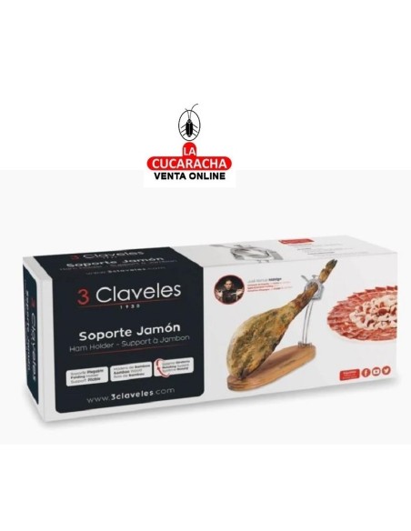 3 CLAVELES-JAMONERO PLEGABLE CABEZAL GIRATORIO 47X18'5CMS.