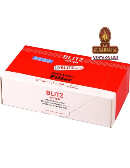 BLITZ-CAJA 200 FILTROS 9MM CARBÓN.